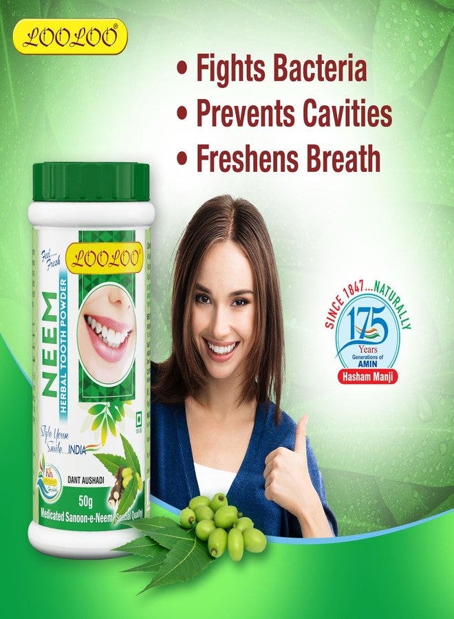 LooLoo Herbal Tooth Laung Gel -100gm |Herbal Neem Gel -100gm |Medicated Tooth Laung Powder-50gm |Tooth Neem Powder-50gm - Pack of 4 - Image 4